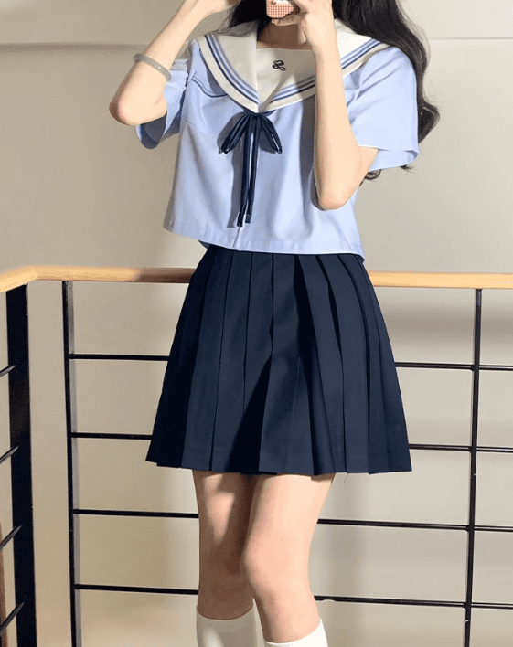 セーラー服 清楚ガーリー ブルーライン制服