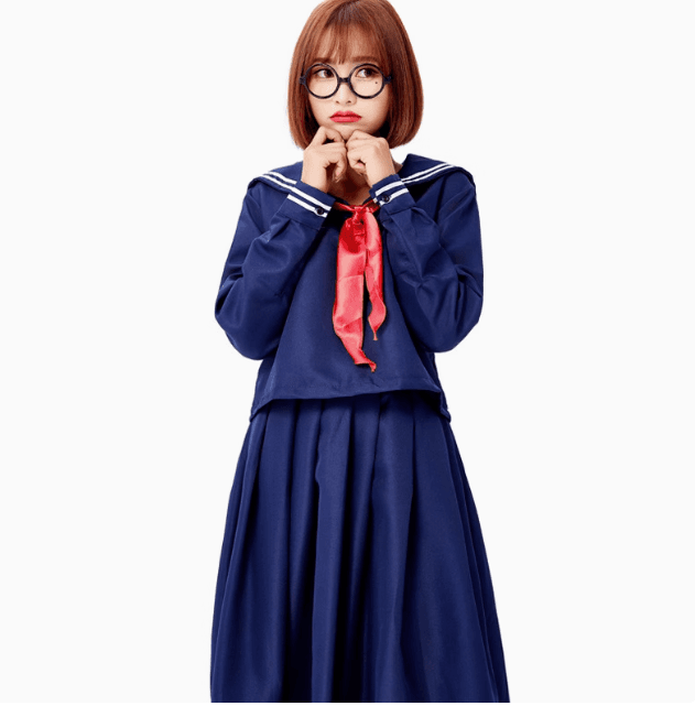 セーラー服 濃紺 ロング丈