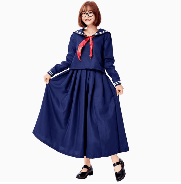 セーラー服 濃紺 ロング丈