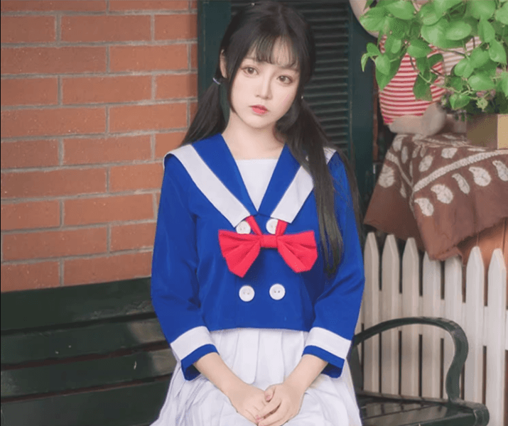 セーラー服 可愛い青セーラーカーディガン