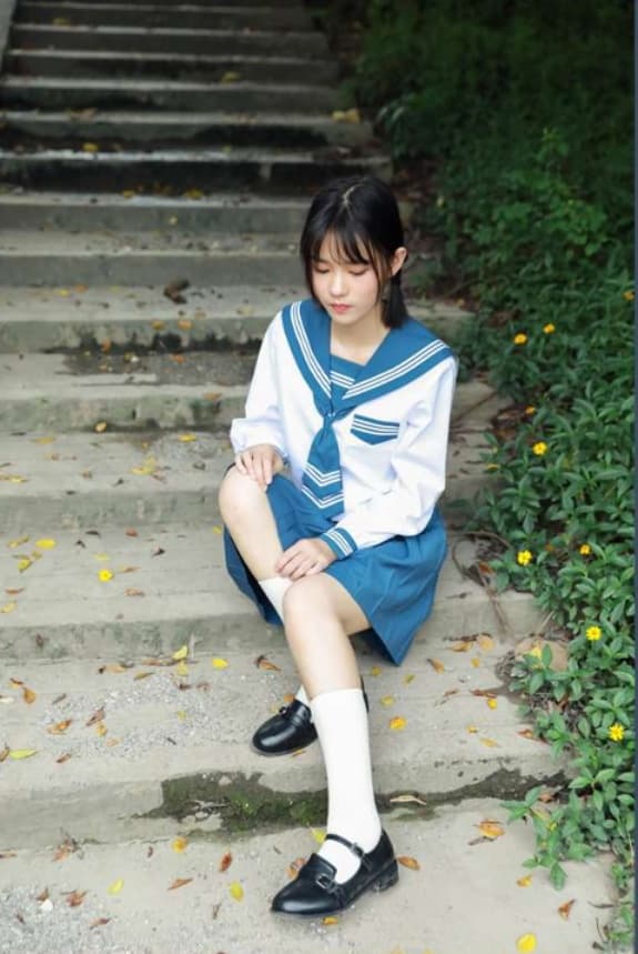 セーラー服 学生風 長袖 上下セット