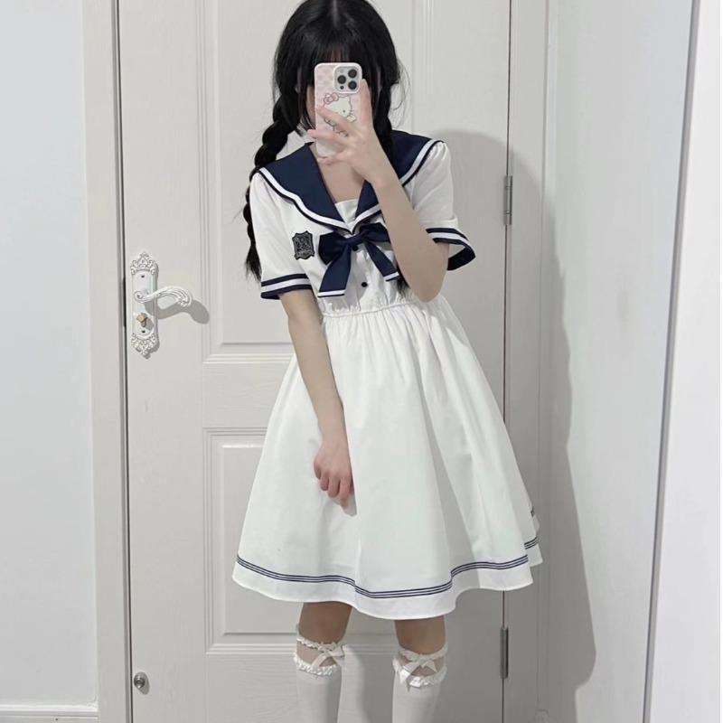 セーラー服 ナチュラルリボンセーラーワンピース