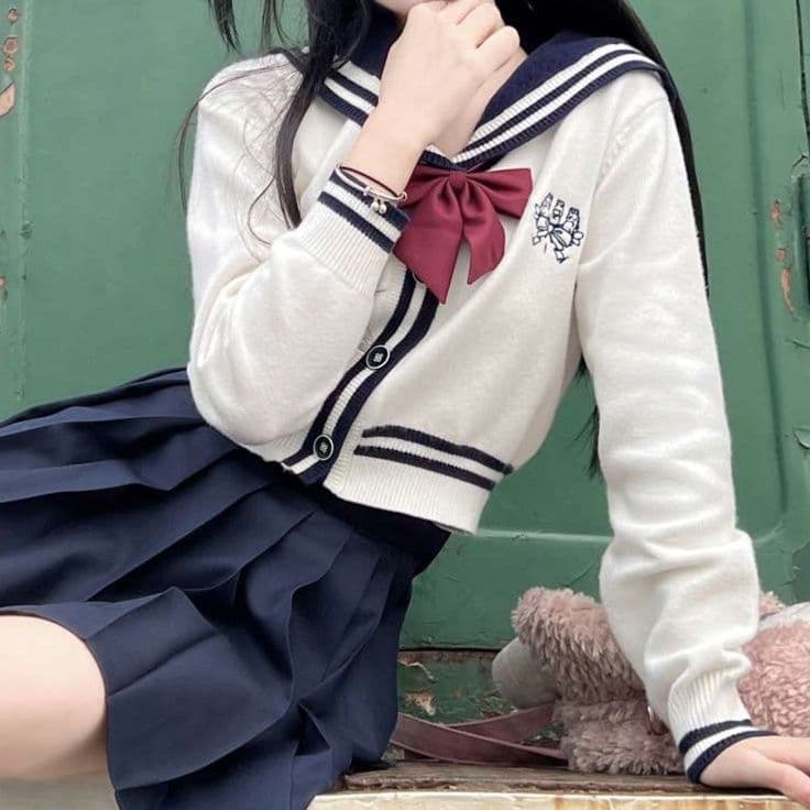 セーラー服 学生風セーラーカーディガン