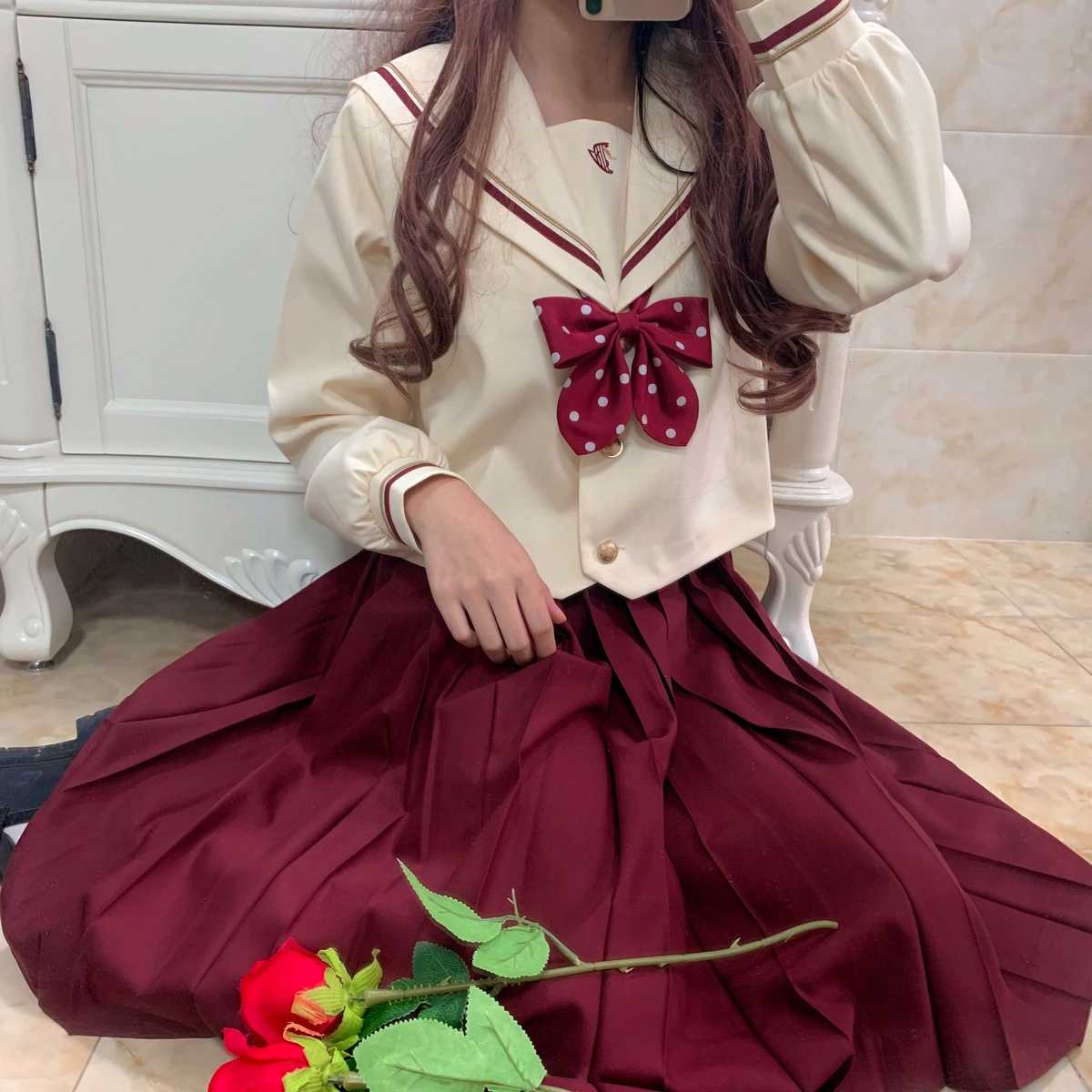 セーラー服 少女風 コスプレ衣装セット