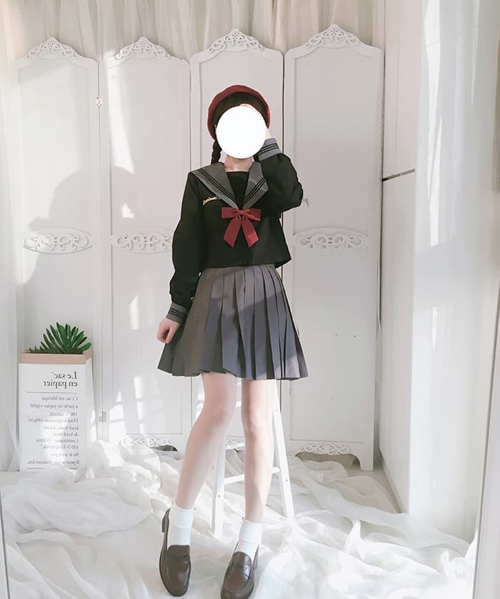 セーラー服 クラシカルリボン セーラートップス
