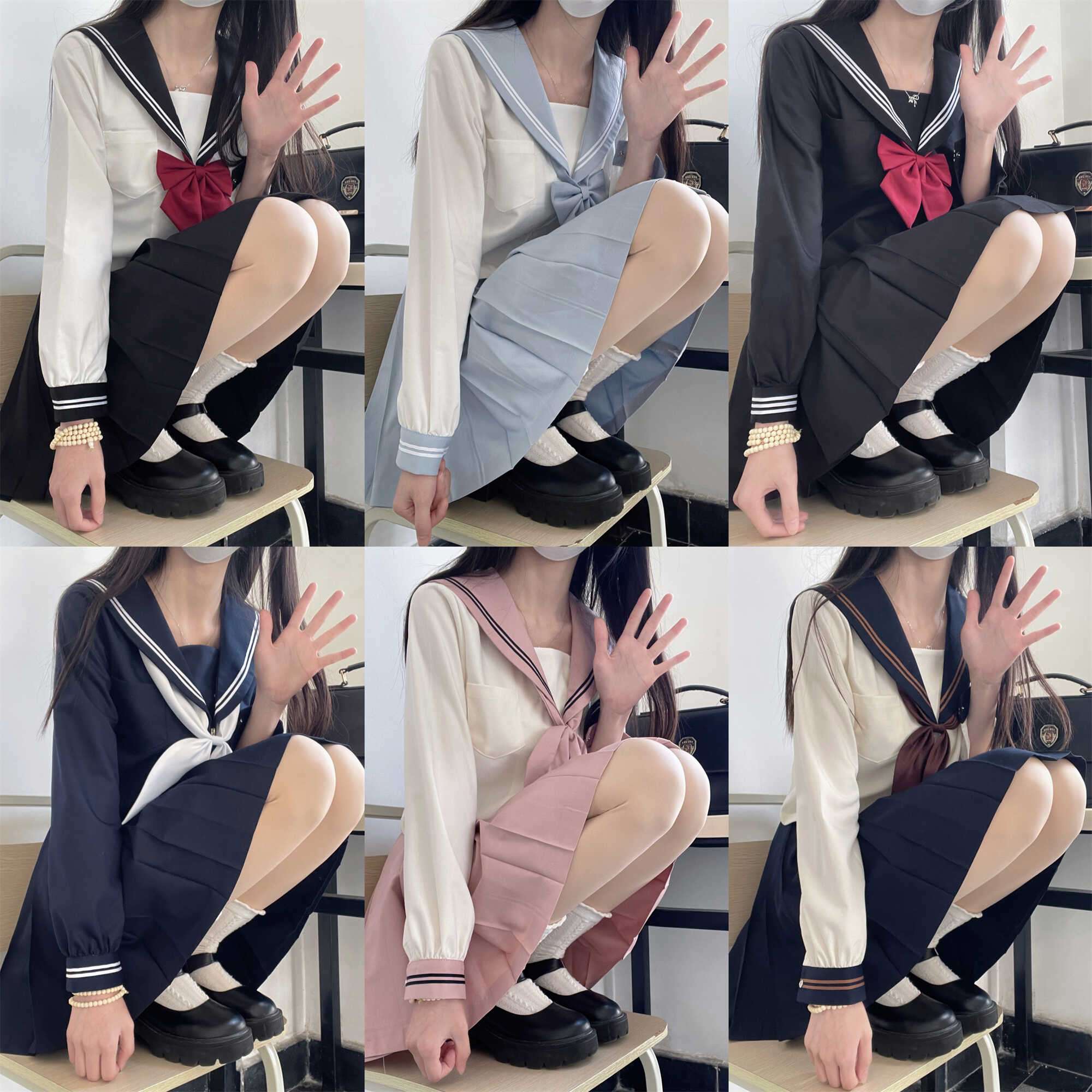セーラー服 甘めカラー コスプレ6色セット