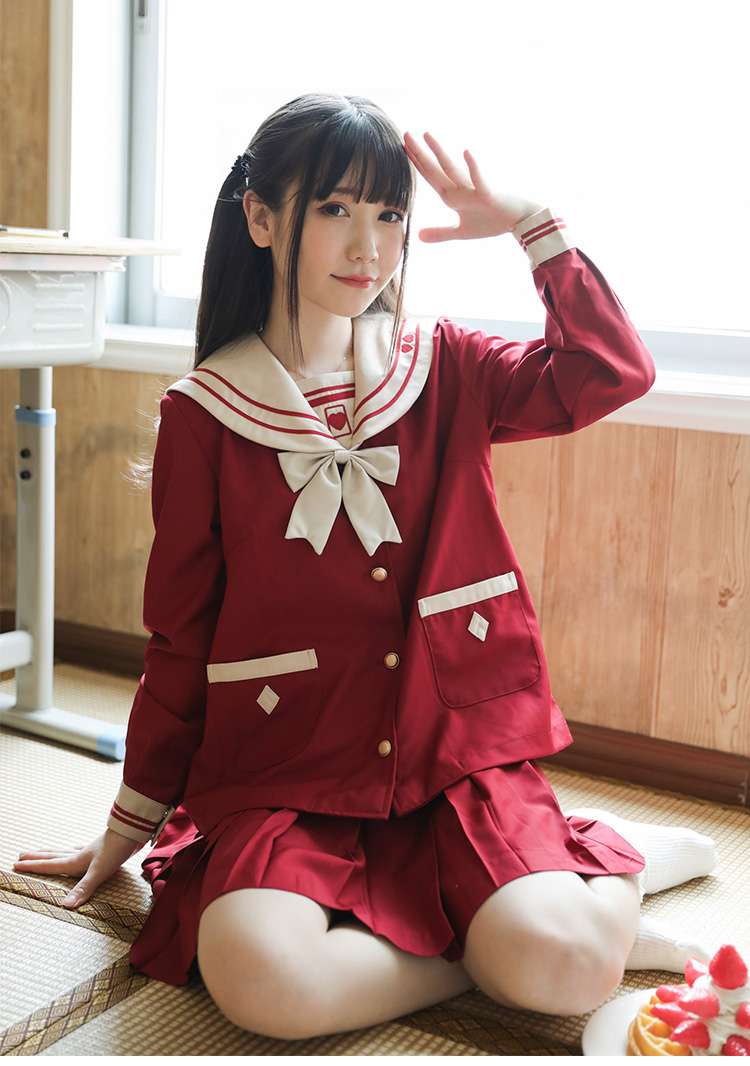 セーラー服 清楚可憐な制服風セーラーワンピース