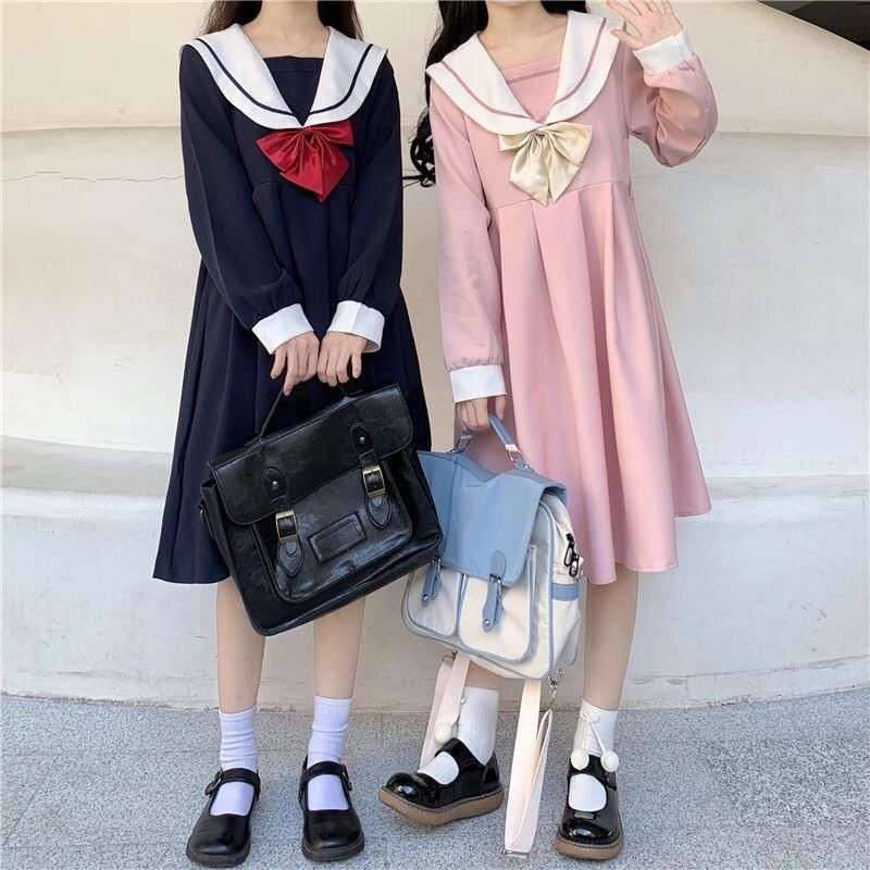 セーラー服 ガーリーセーラーカラーワンピース