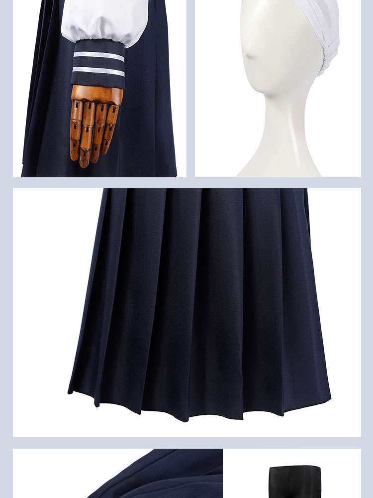 セーラー服 クラシック コスプレ衣装 長袖プリーツスカートセット
