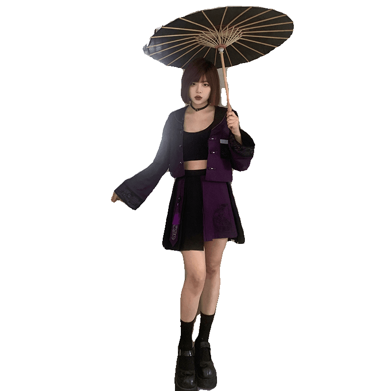 セーラー服 パープル和風モダン