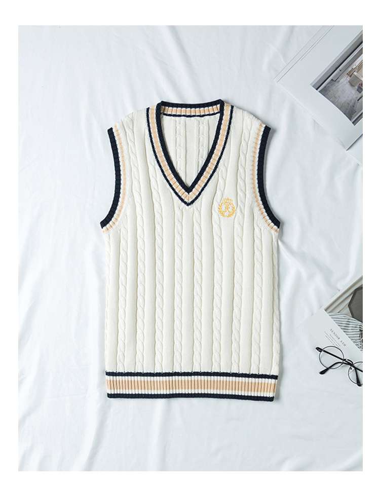 セーラー服 学園風Vネックセーターベスト