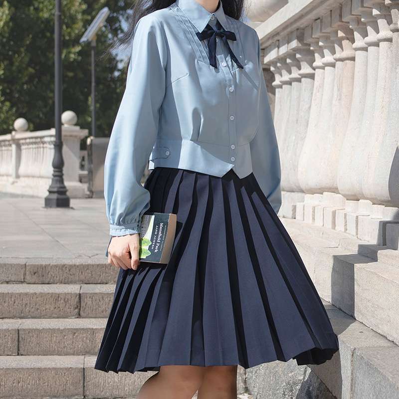 セーラー服 クラシックスタイル 長袖ブラウス リボン付き