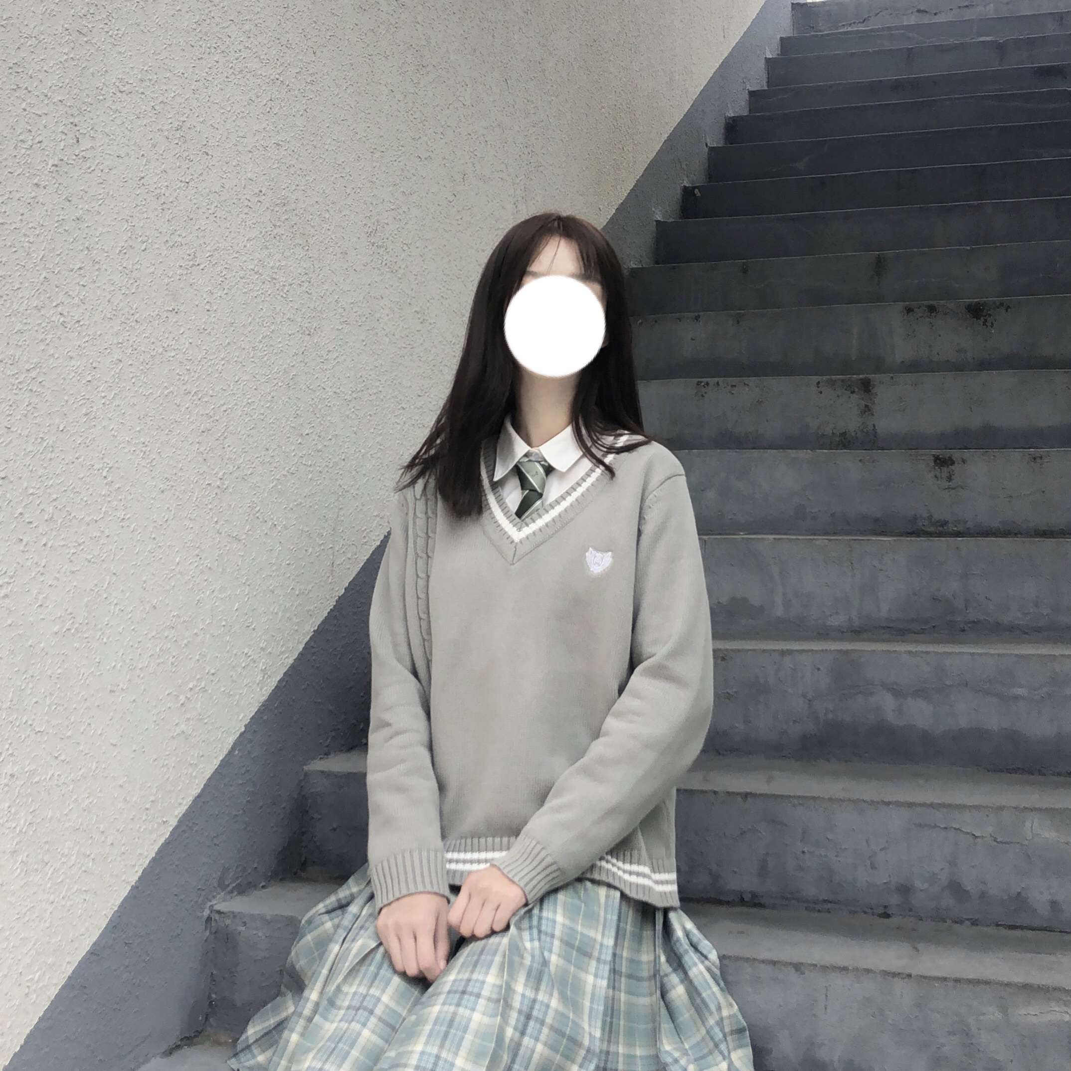 セーラー服 学園風Vネックニットセーター オリジナル