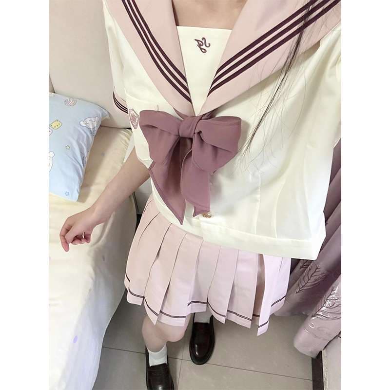 セーラー服 ピンクリボン トップス