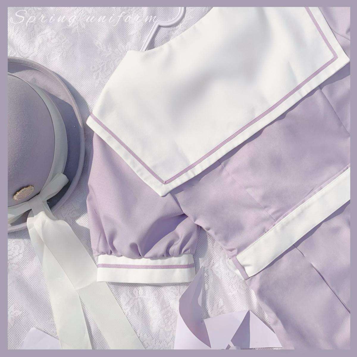 セーラー服 甘めガーリーセーラーカラーワンピース