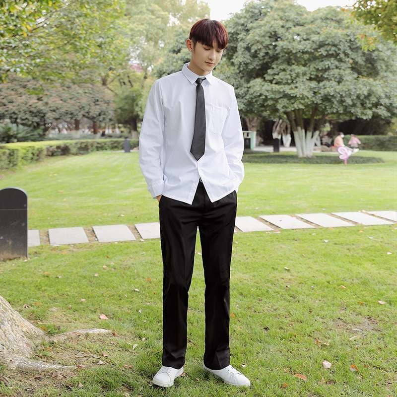 セーラー服 学生カップル風モダンスクールユニフォーム