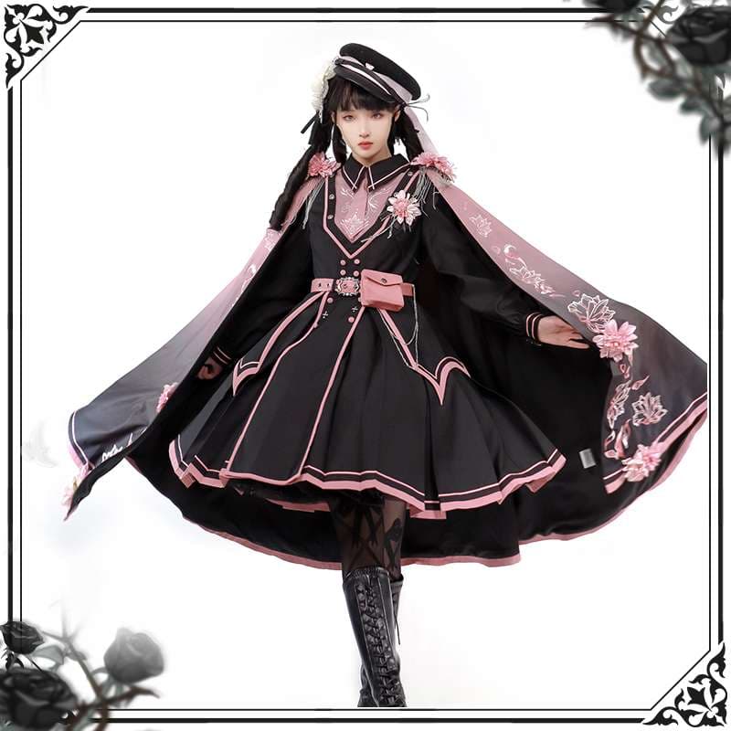 セーラー服 桜花軍服風ロリータワンピース