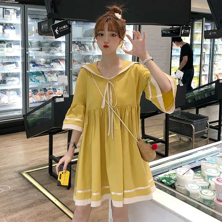 セーラー服 ガーリーセーラーカラーワンピース