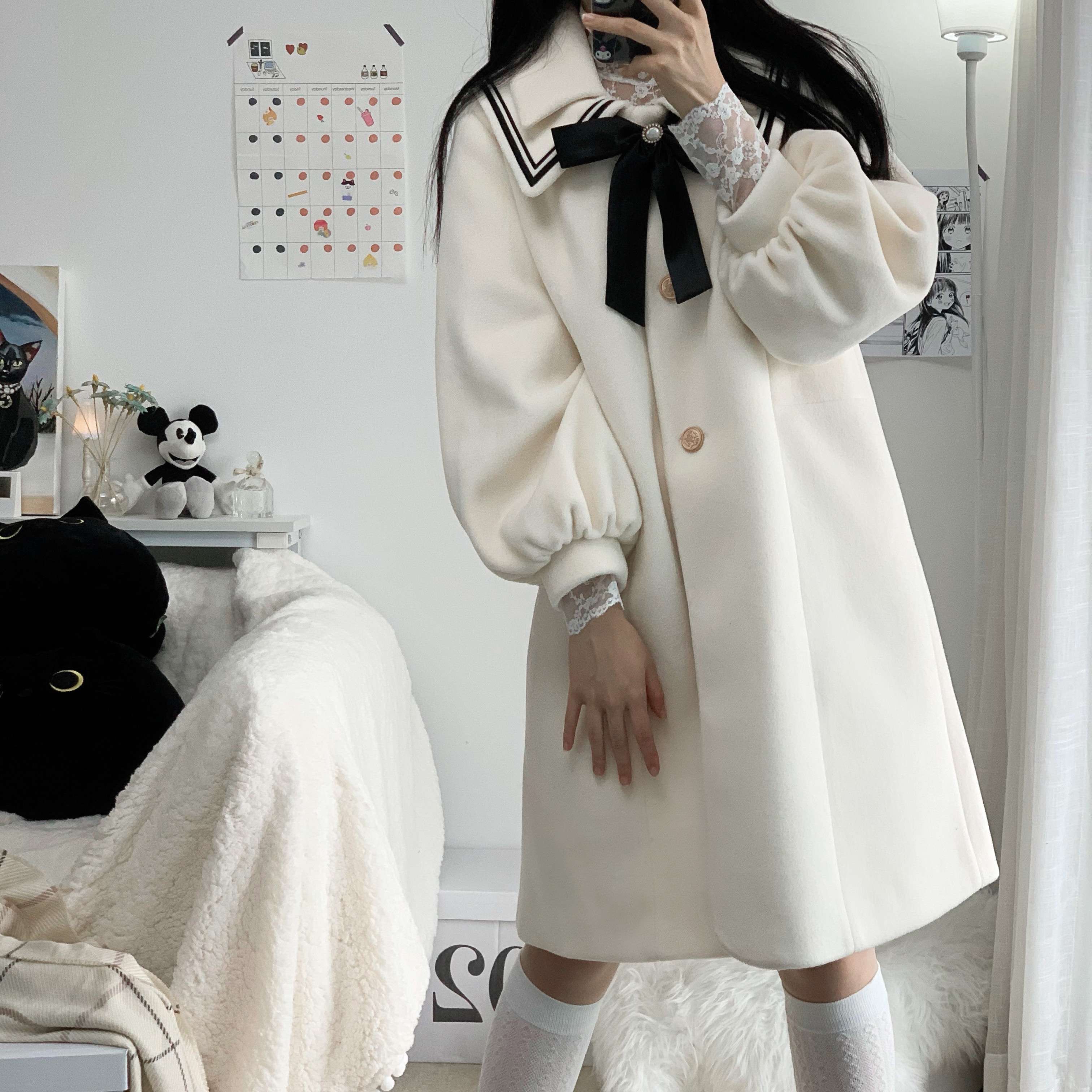 セーラー服 冬季長袖 ワンピース