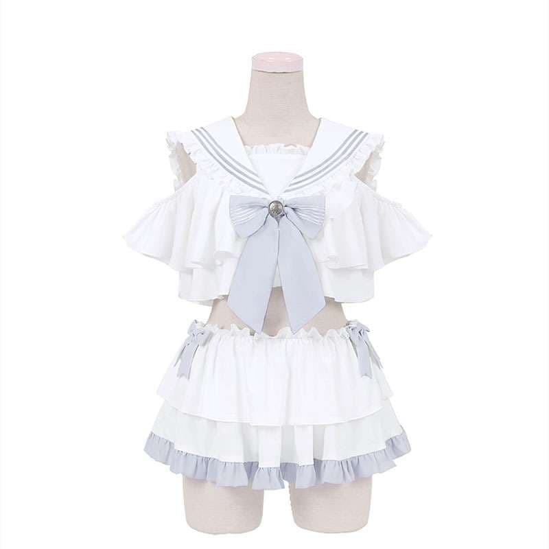 セーラー服 フリルたっぷりセーラー風水着セット