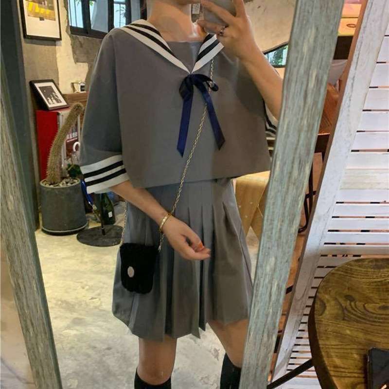 セーラー服 レトロ風 ツーピースセット
