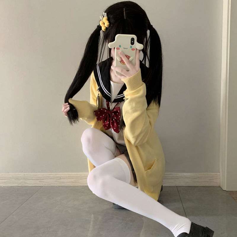 セーラー服 ゆったり 風カーディガン