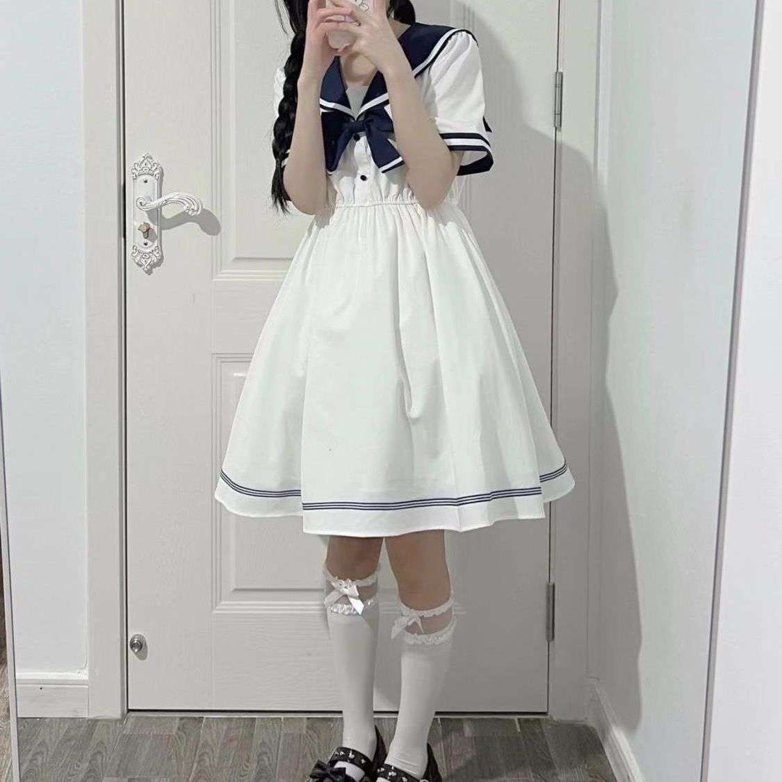 セーラー服 ナチュラルリボンセーラーワンピース
