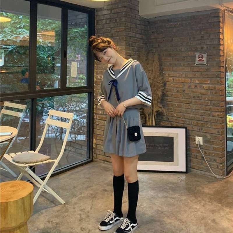 セーラー服 レトロ風 ツーピースセット