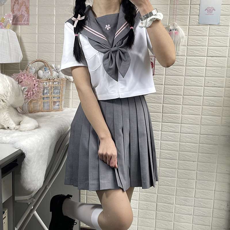 セーラー服 可愛いグレー系 制服セット