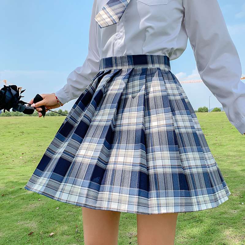 セーラー服 チェック柄プリーツスカート