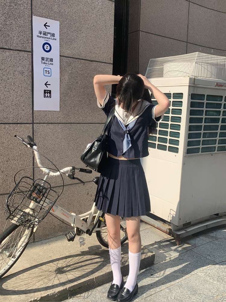 セーラー服 学生風 上下セット