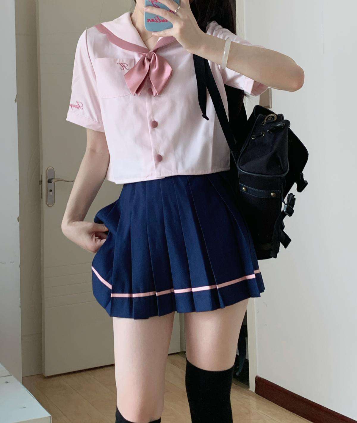 セーラー服 春色ピンク セット
