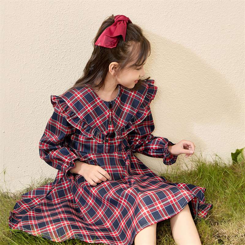 セーラー服 女の子ドレス 英国スタイルのロングスカート