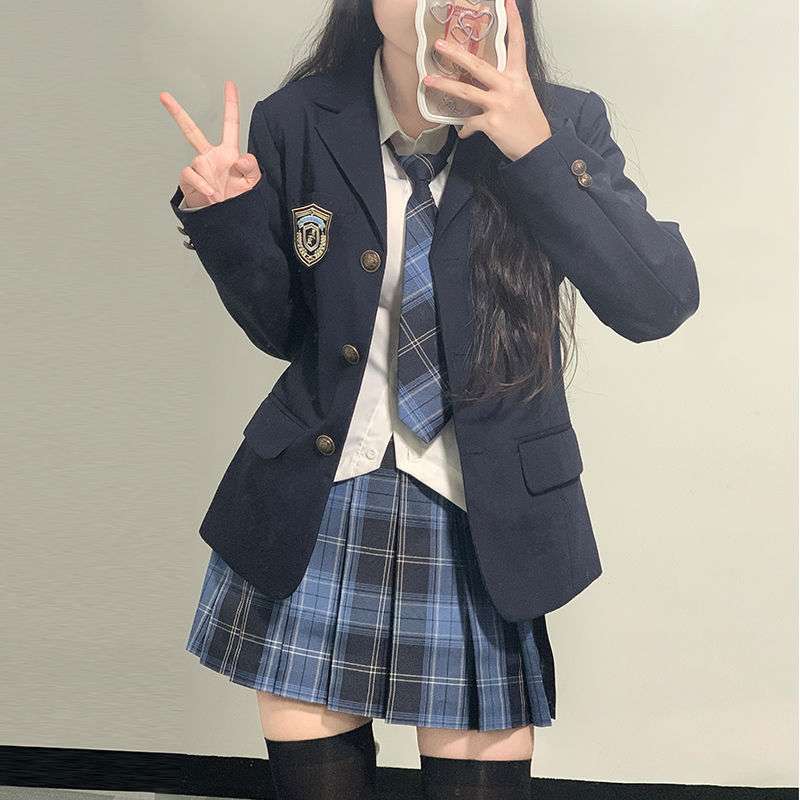 セーラー服 学生風制服ブレザー プリーツスカートセット