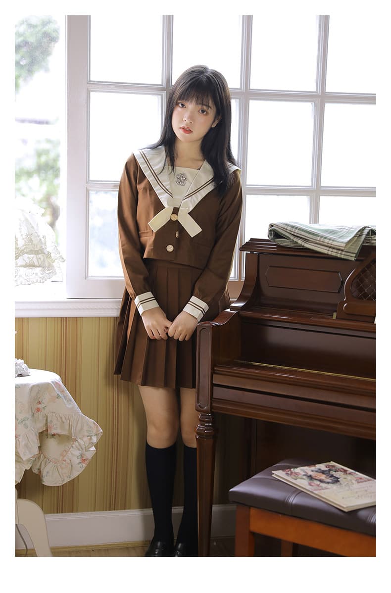 セーラー服 クラシカル大きめセーラー襟ブラウス