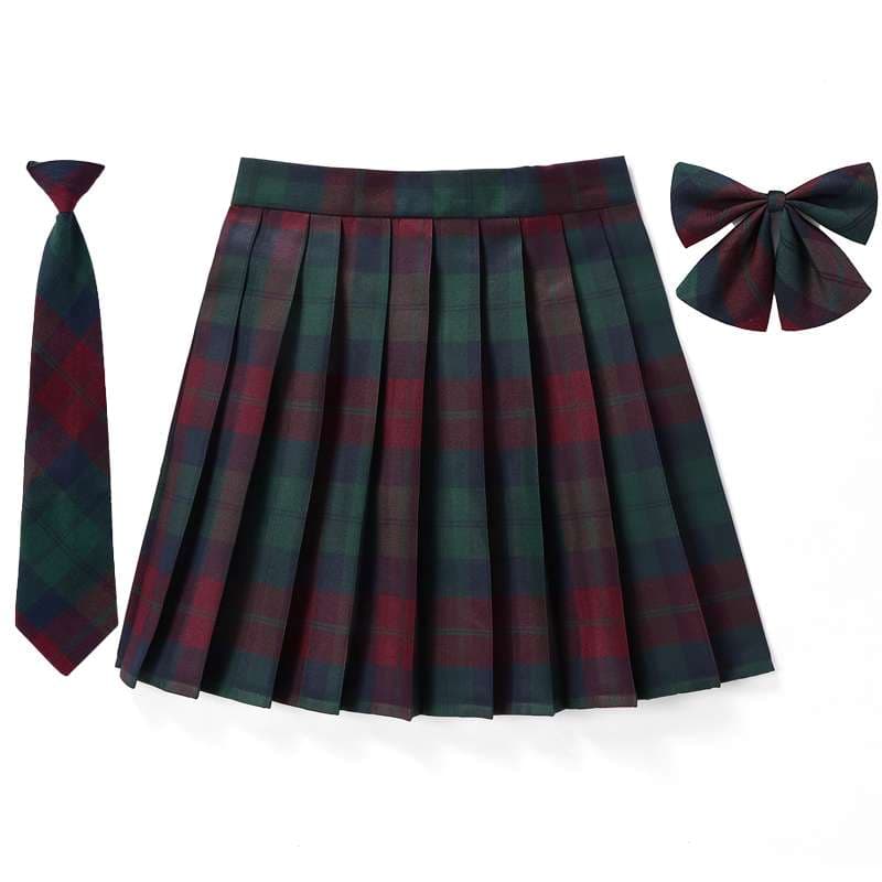 セーラー服 プリーツチェックスカート セット
