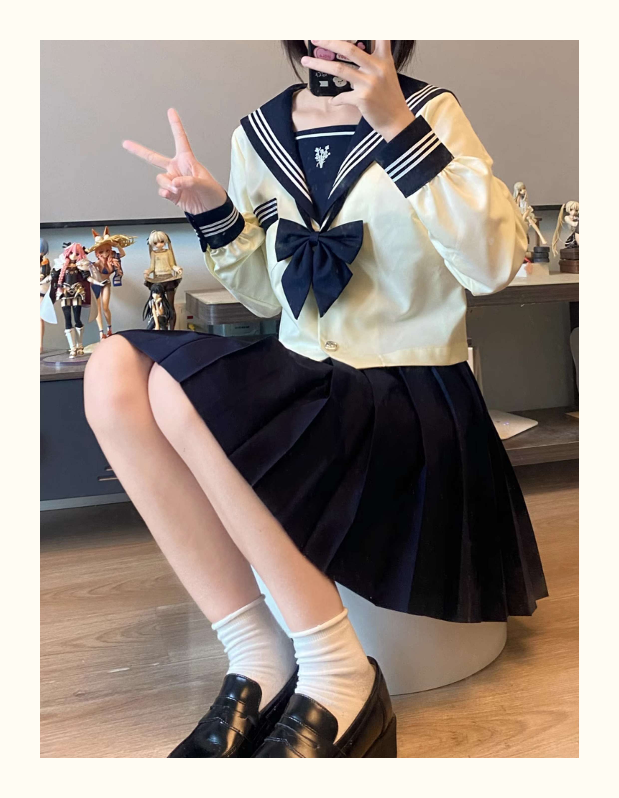 セーラー服 クラシックな コスプレセット