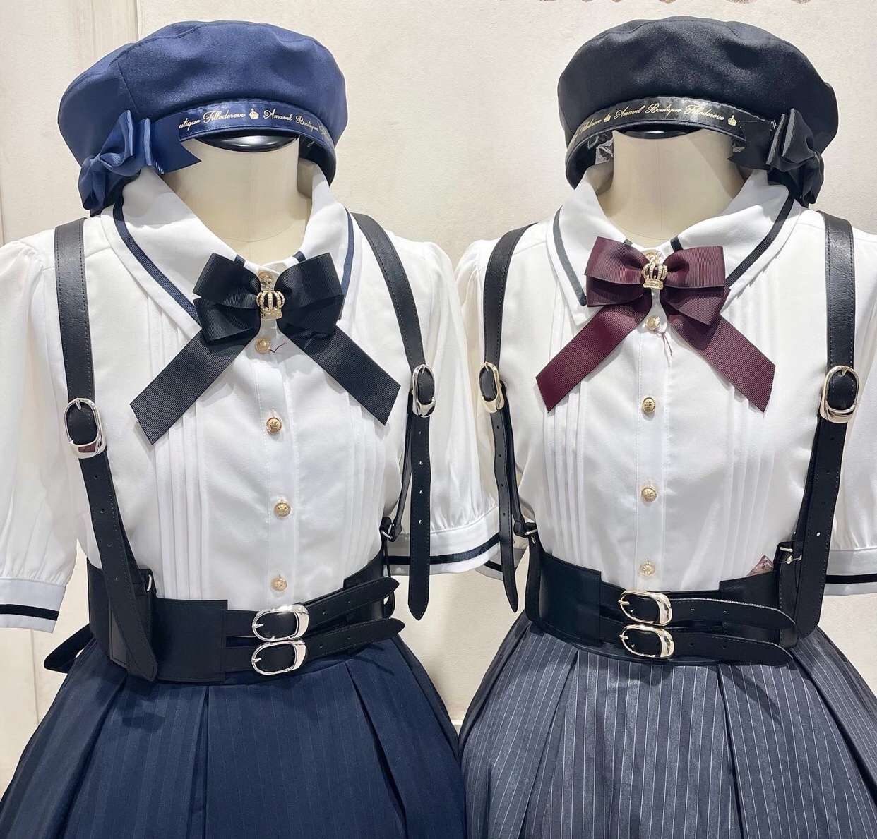 セーラー服 レトロ学園風ゴシックロリータワンピースセット