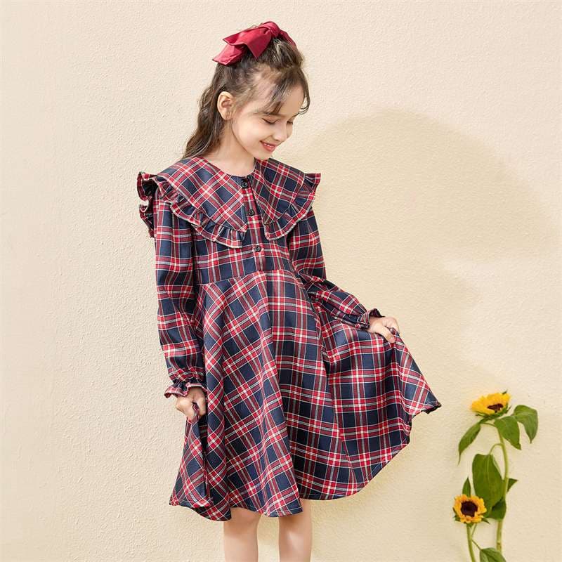 セーラー服 女の子ドレス 英国スタイルのロングスカート