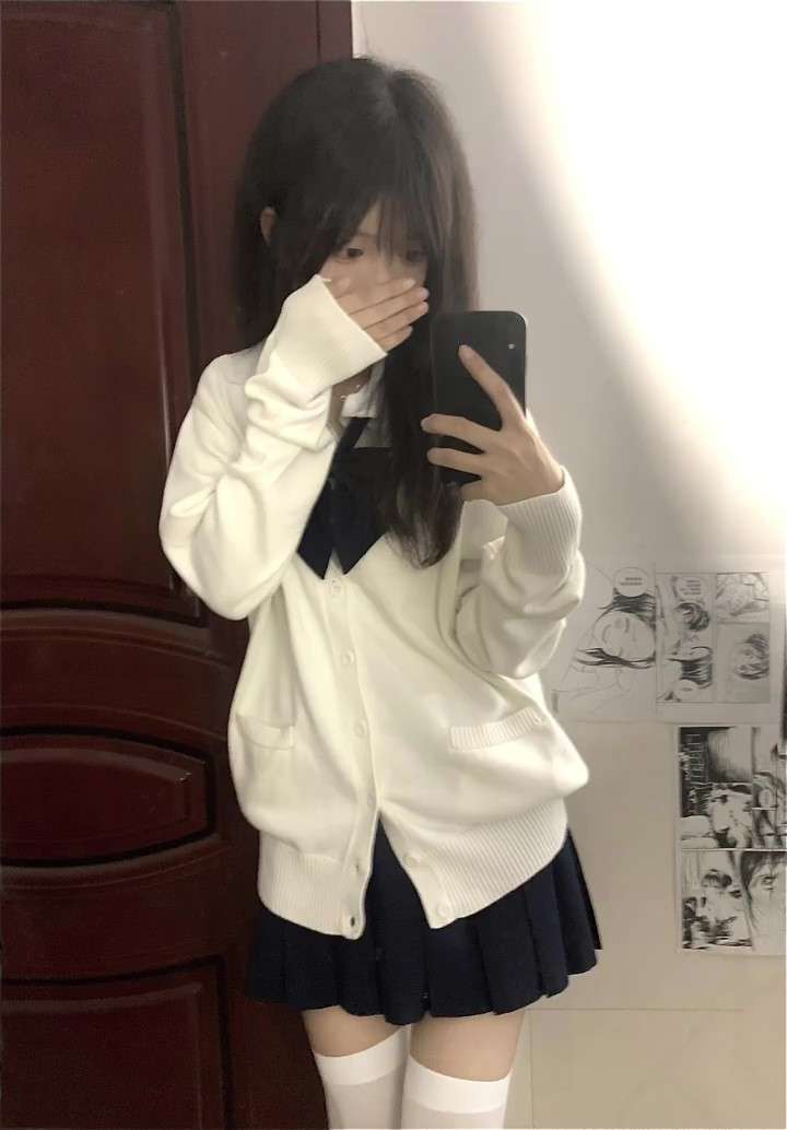 セーラー服 ゆったり 風カーディガン