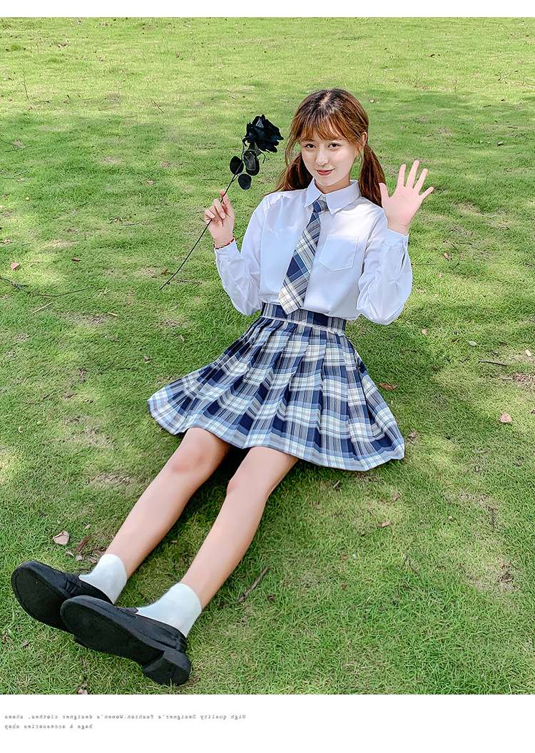 セーラー服 チェック柄プリーツスカート