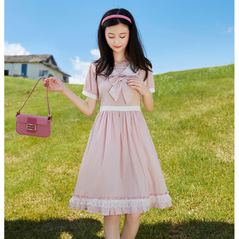 セーラー服 ふんわりセーラーカラーワンピース