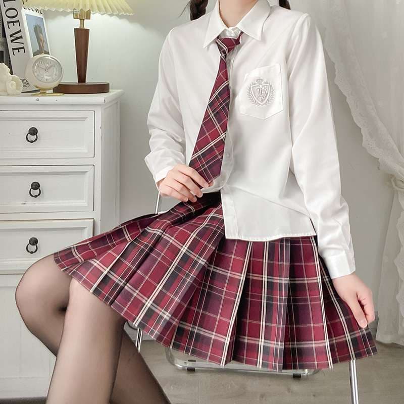 セーラー服 クラシック学園風プリーツスカート制服セット