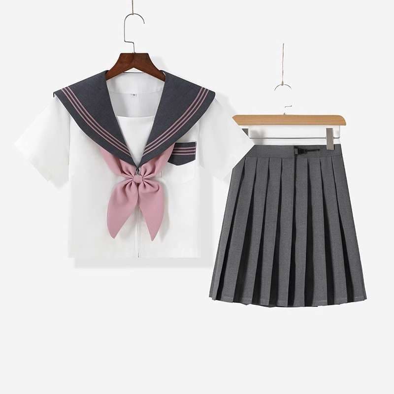 セーラー服 クラシック グレー&ピンク
