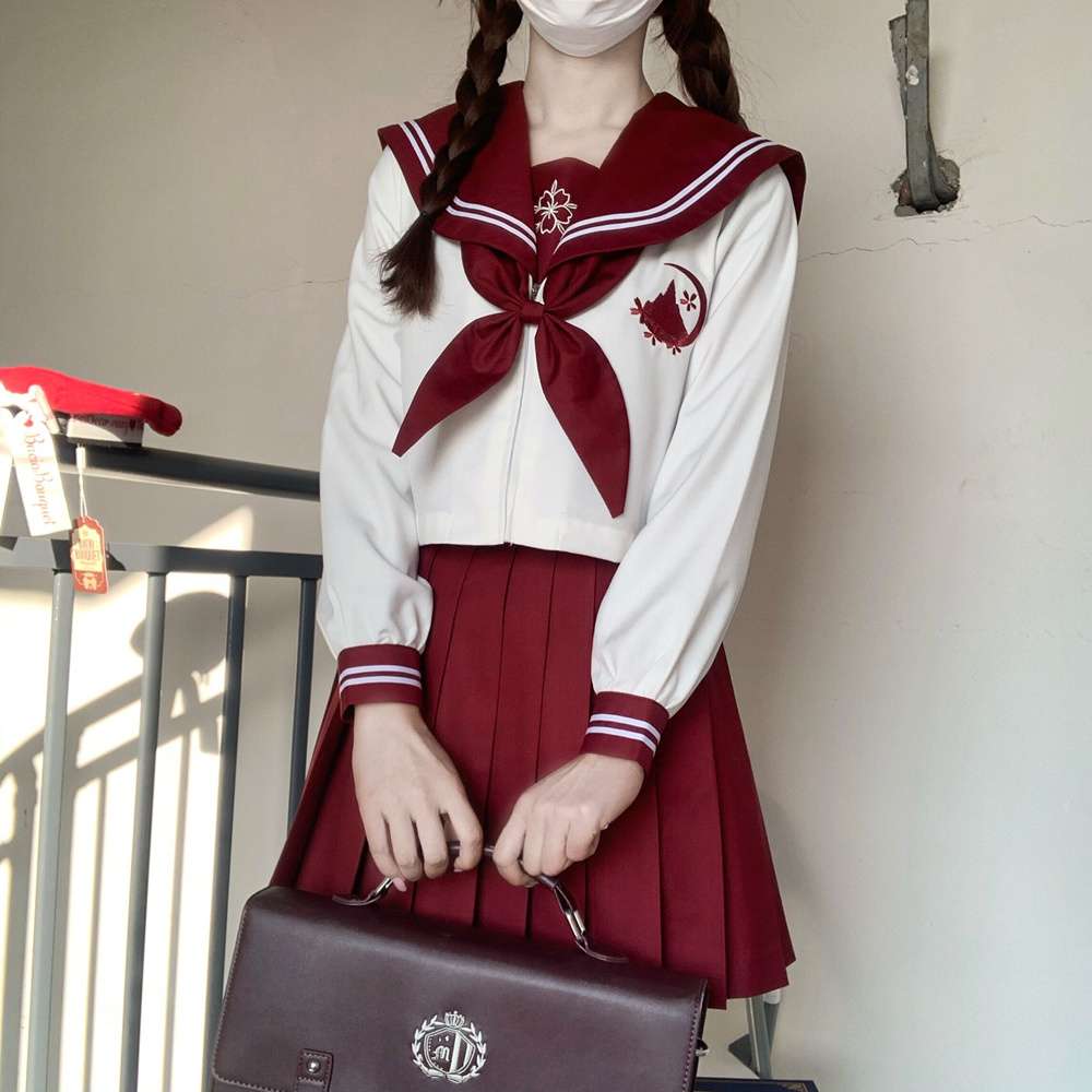 セーラー服 学園風 リボン付き制服セット