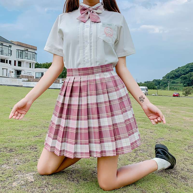 セーラー服 チェック柄プリーツスカート