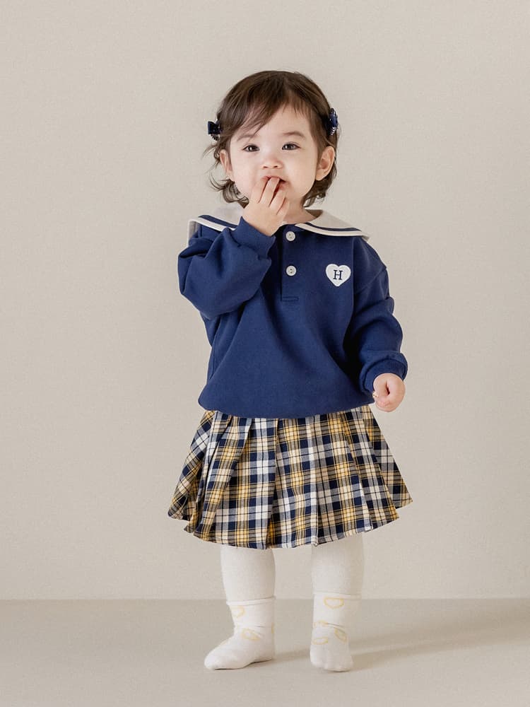 セーラー服 ハートワッペン幼児用セーラーワンピース
