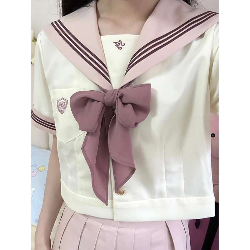 セーラー服 ピンクリボン トップス