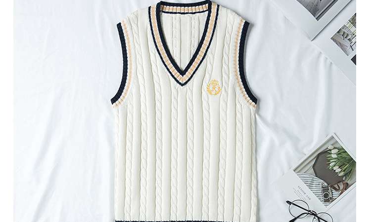 セーラー服 学園風Vネックセーターベスト