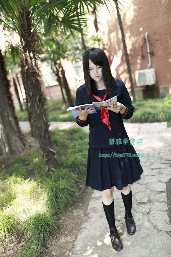 セーラー服 クラシック 赤リボン付き